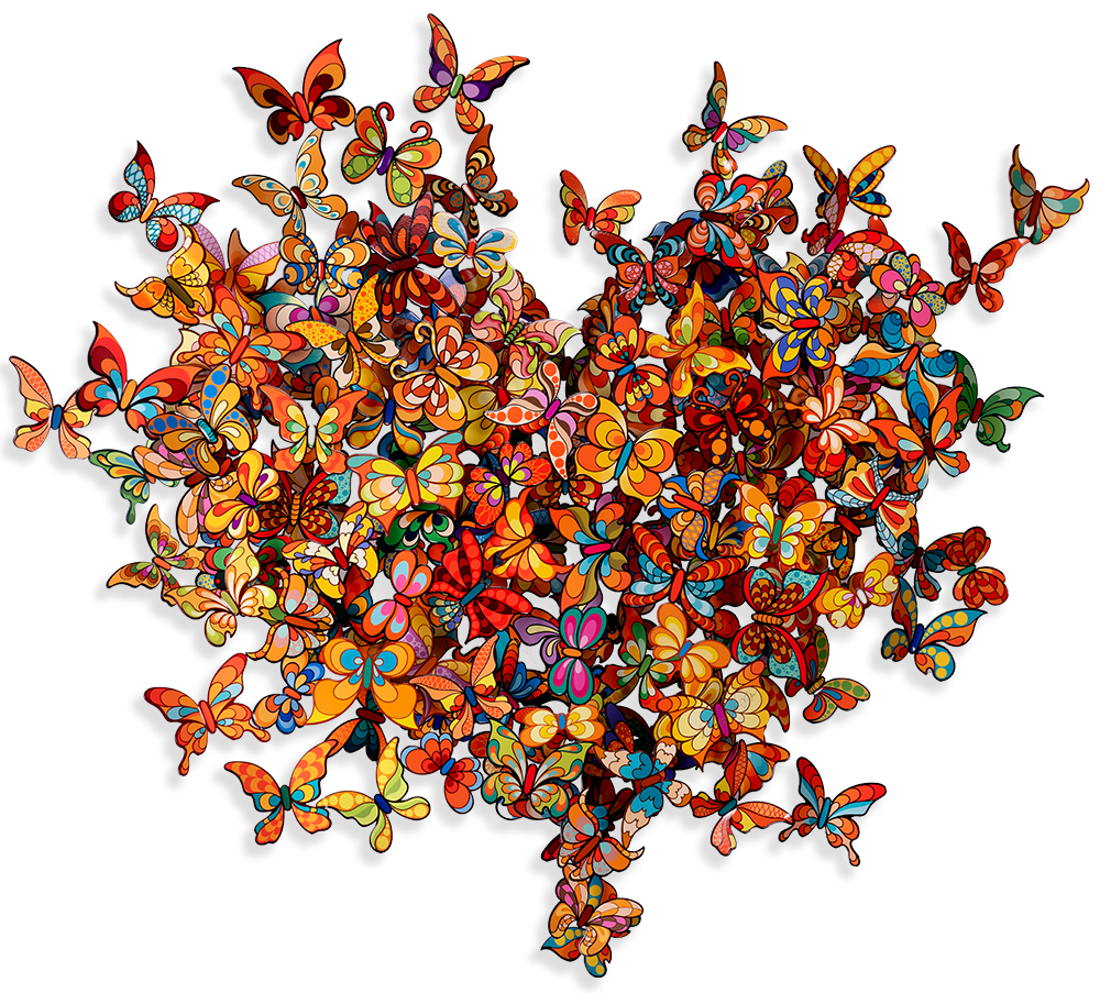 My Heart is All a Flutter Colors - Orange