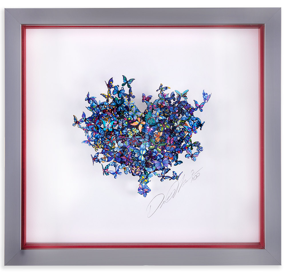 My Heart Is All a Flutter - Papercut Blue