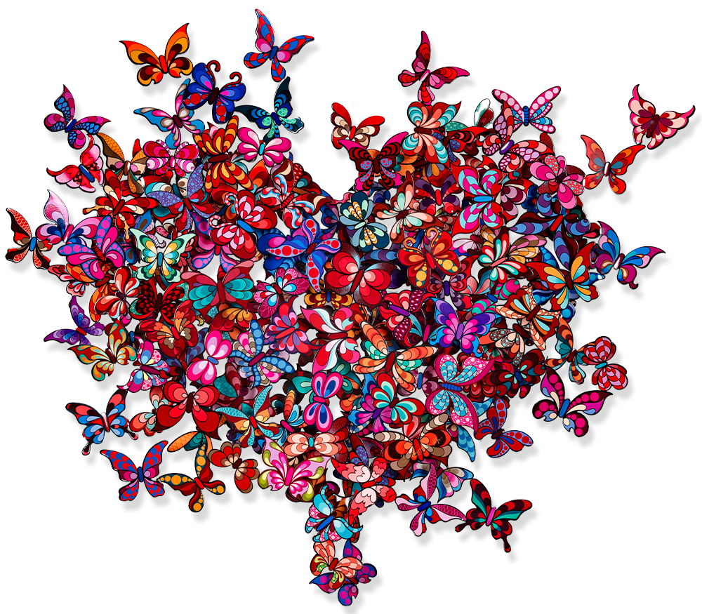 My Heart is All a Flutter - Colors Red
