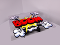 Boom Table Comic Explosion