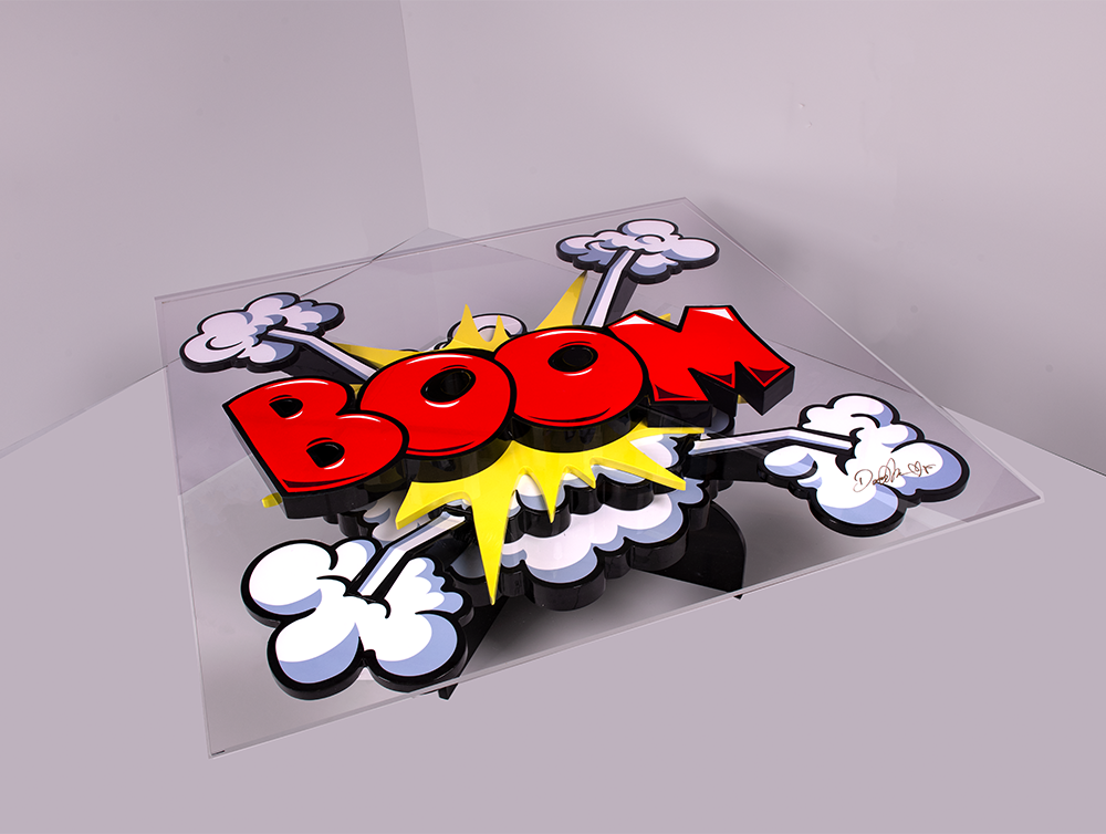 Boom Table Comic Explosion