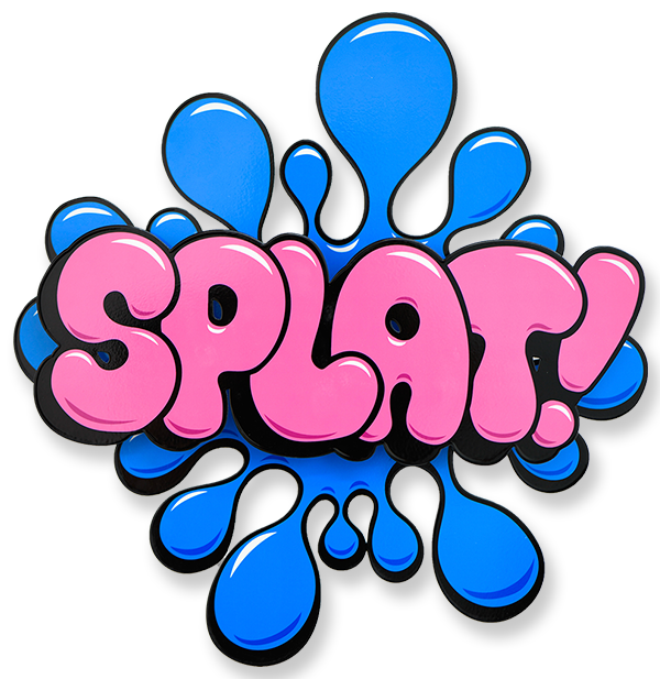 Splat!  (Pink & Blue)