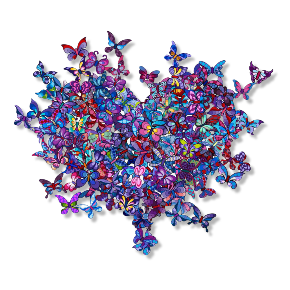 My Heart is all a Flutter Colors Purple